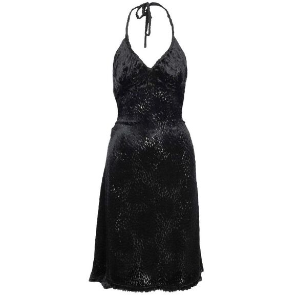 Vivienne Westwood Gold Label Sheer Black Faux Fur Halter Dress - Picture 1 of 3